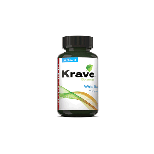 White Thai Krave Kratom Capsules (300ct)