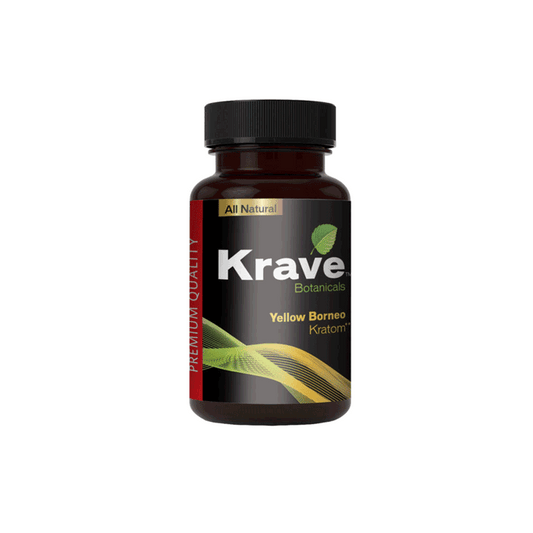 Yellow Borneo Krave Kratom Capsules (300ct)