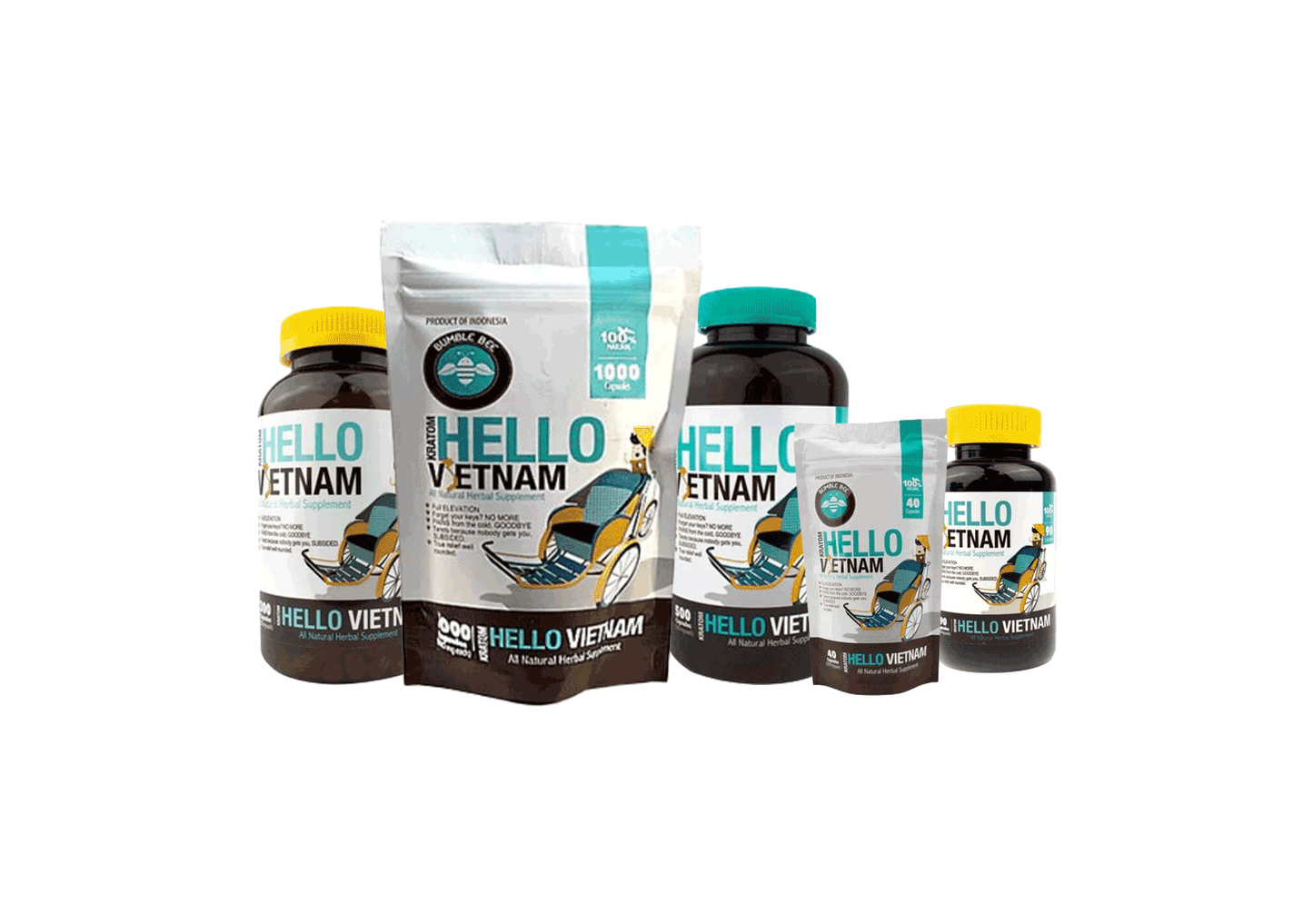 Bumble bee Hello Vietnam Kratom Capsules